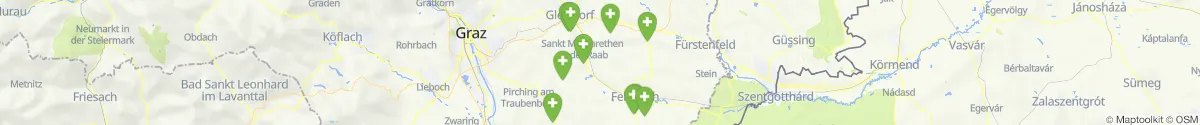 Kartenansicht für Apotheken-Notdienste in der Nähe von Eichkögl (Südoststeiermark, Steiermark)